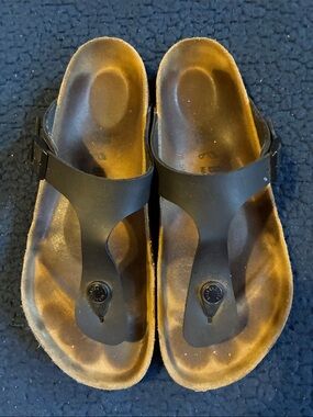 Birkenstock Black women T-Strip Flip Sandals